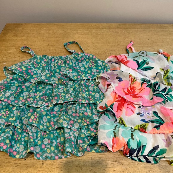 3 Cherokee Girls Ruffle Tiered Swing Spaghetti Strap Floral Top Tank Size 6 Item - Picture 2 of 6